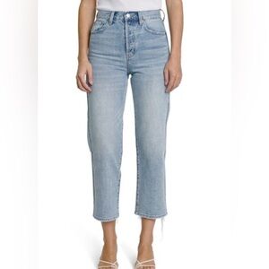 Pistola Cassie High Waist Crop Straight Leg Stepped Raw Hem Size 32